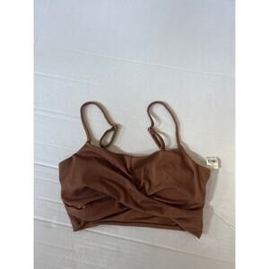 NWT! Aerie Brown Scoop bikini top MEDIUM